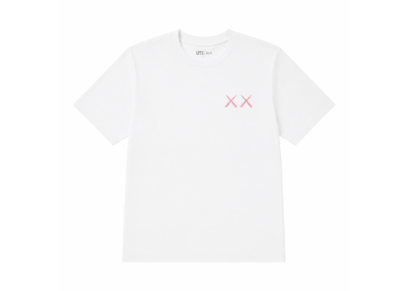 Kaws x Uniqlo UT Short Sleeve Graphic Tee White/Pink