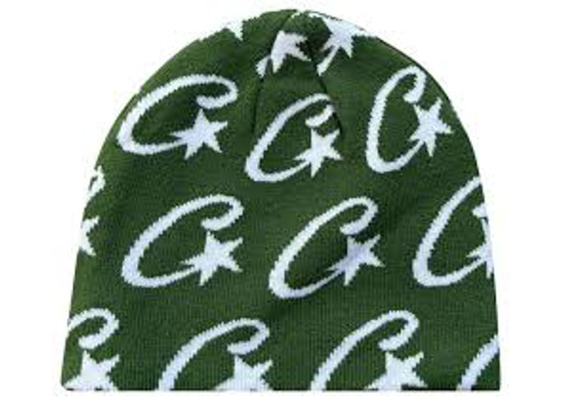 Corteiz C-Star Monogram Beanie 'Green'