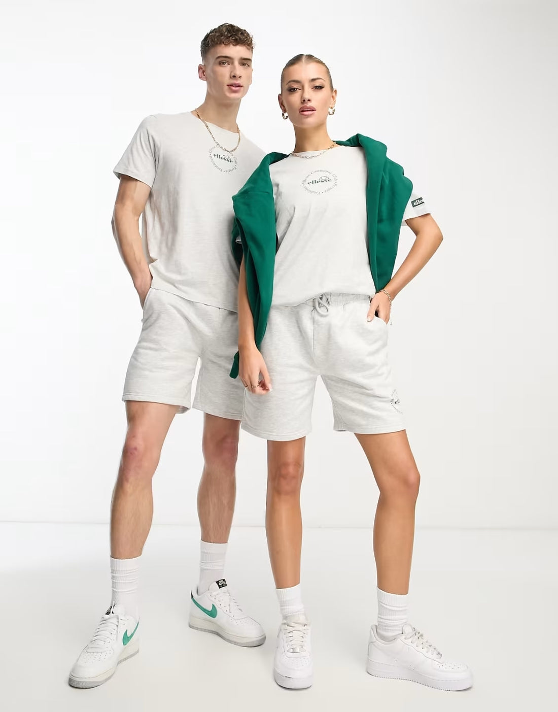 ellesse unisex community club oversized t-shirt in grey