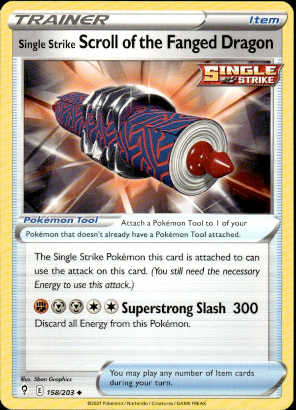 Single Strike Scroll of the Fanged Dragon