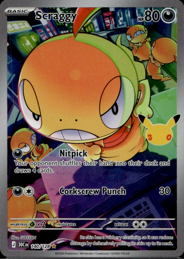 Scraggy - 140/128 | Near Mint / English / Holofoil