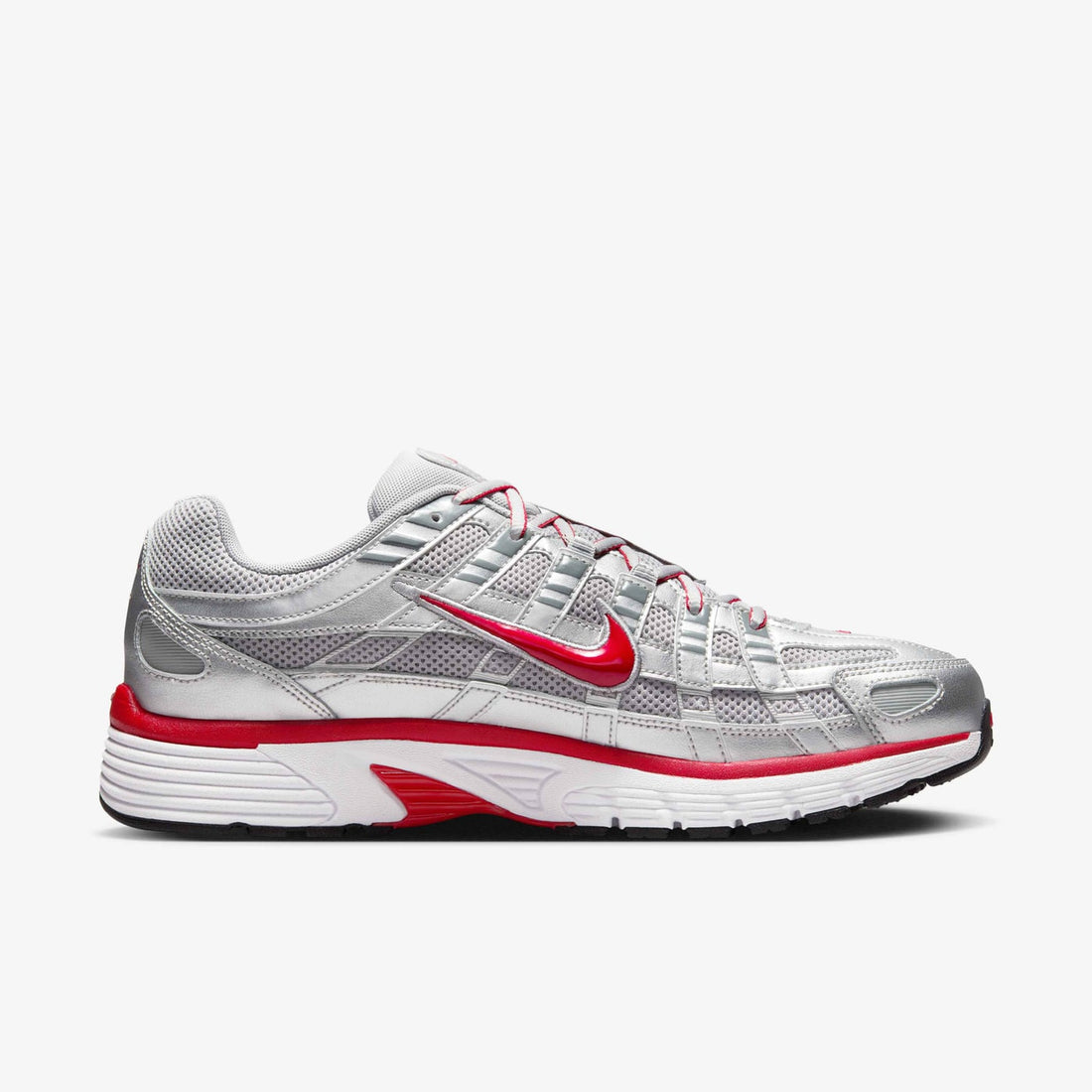 Nike P-6000 Metallic Silver Gym Red