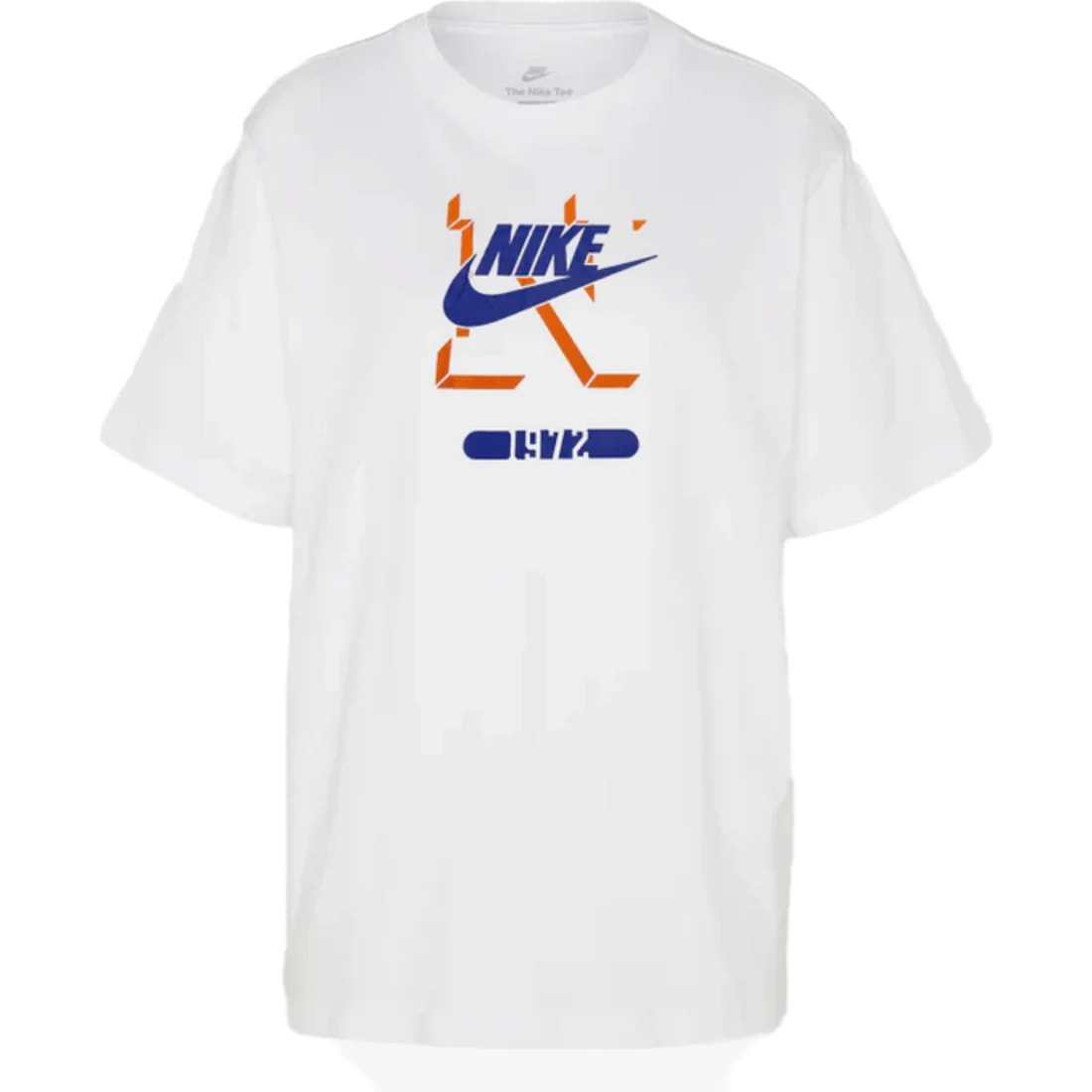 Nike Sportswear 1972 Logo Tee “White Orange/Blue”
