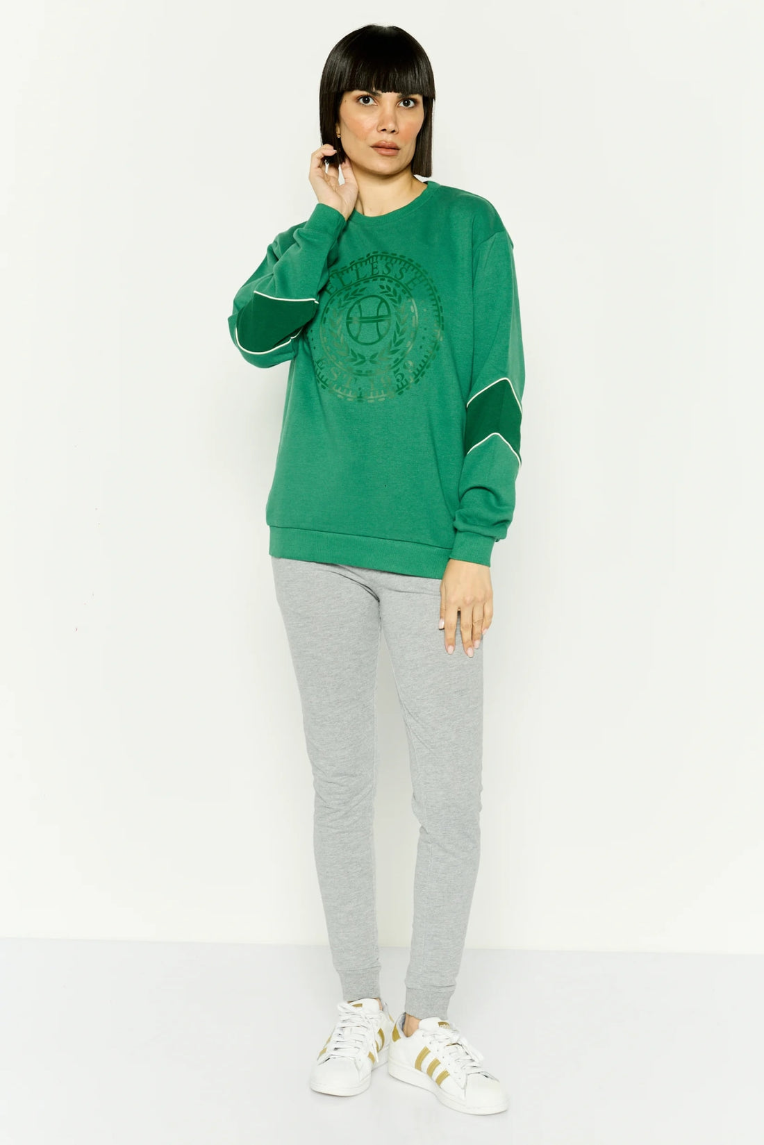 Ellesse Women Sportswear Fit Long Sleeve Outdoor Sweatshirt, Green