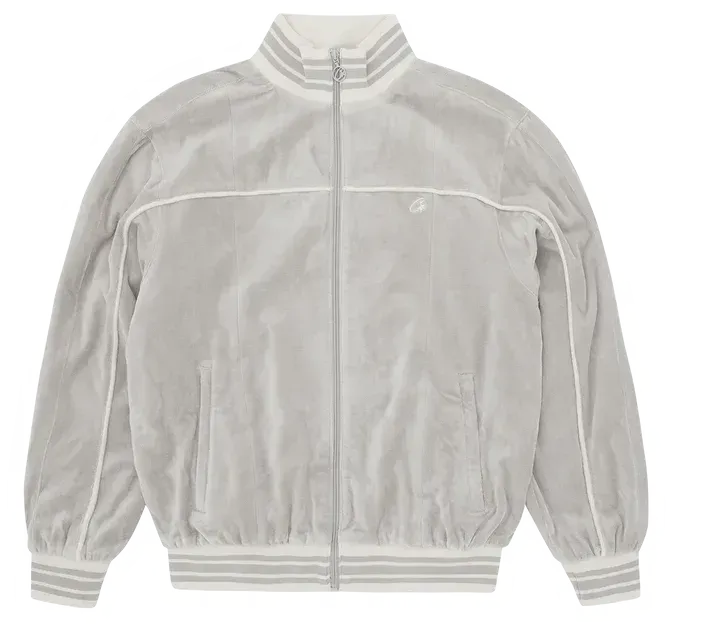 Corteiz VVS Uptown Velour Track Jacket Grey