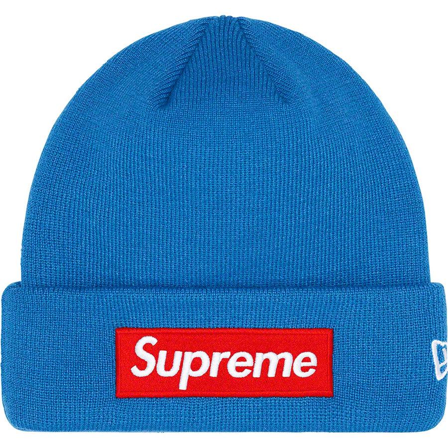 Supreme New Era Box Logo Beanie (FW25) Cyan