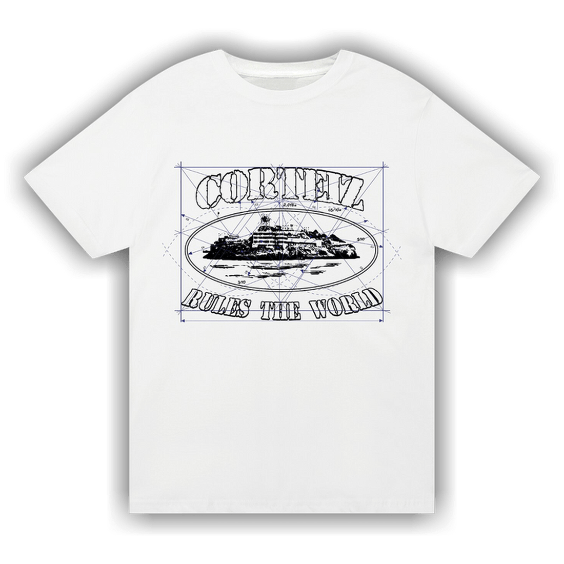 Corteiz Alcatraz Rules The World Tee "White"
