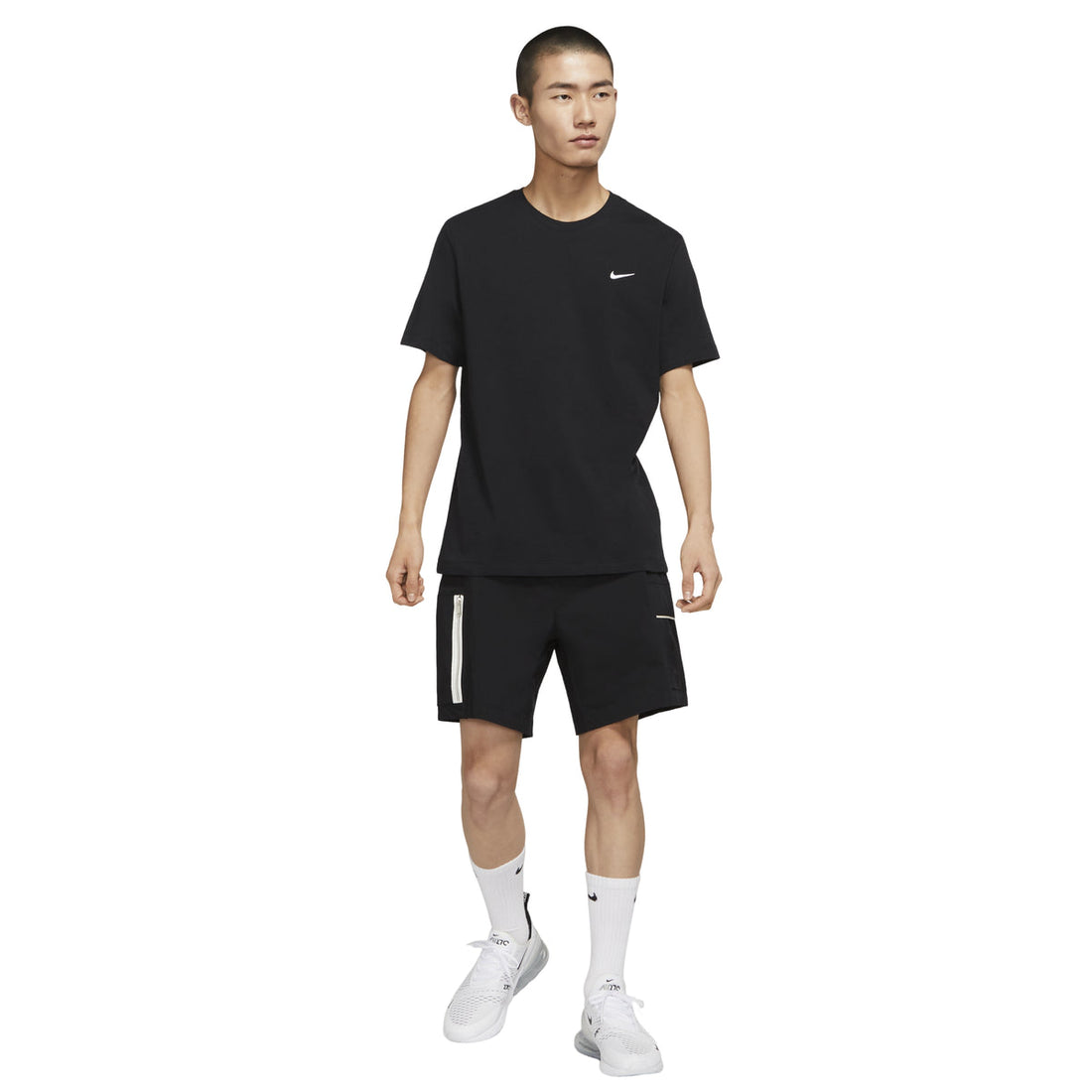 Nike Sportswear Embroidered Swoosh Tee Black
